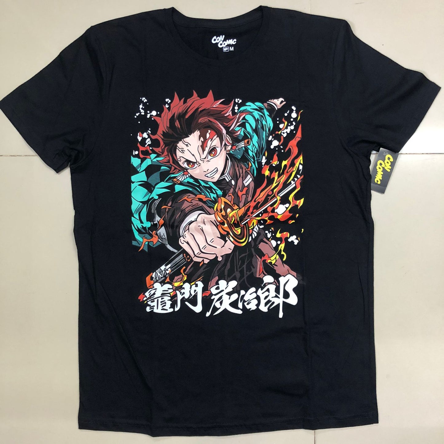 Playera Tajiro katana emblema Rengoku Demon Slayer