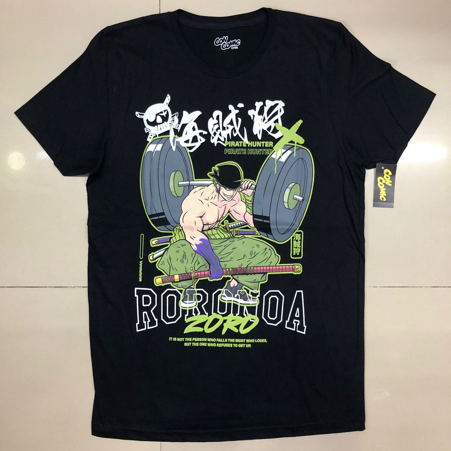 Playera Roronoa Zoro con pesas One Piece