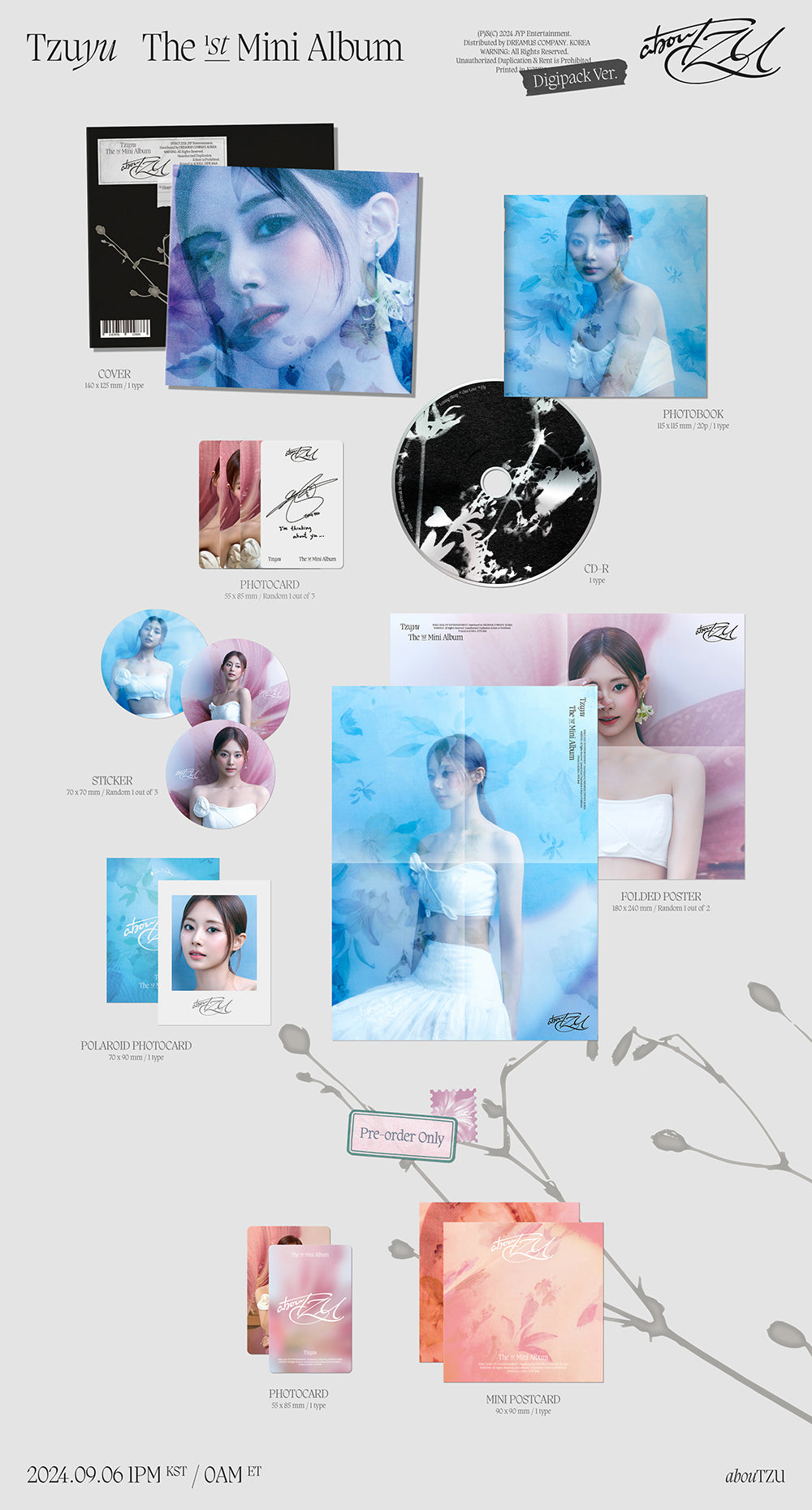 TWICE TZUYU 1ST MINI ALBUM ABOUTZU DIGIPACK VER