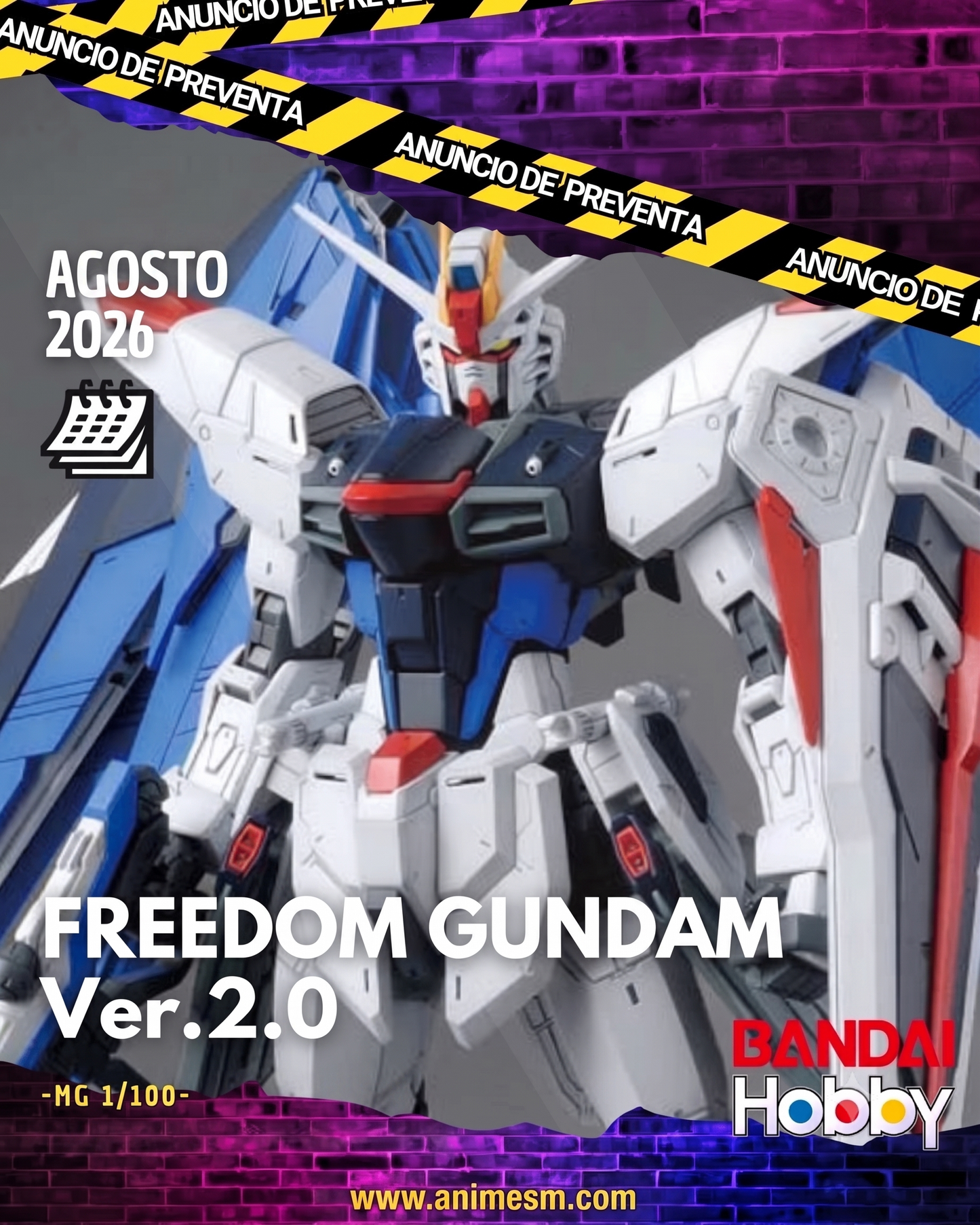 ( APARTADO PREVENTA) MG 1/100 FREEDOM GUNDAM Ver.2.0