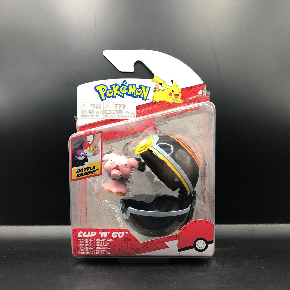 Figura marca Jazwares de Snubbull Clip 'N' Go de Pokemon