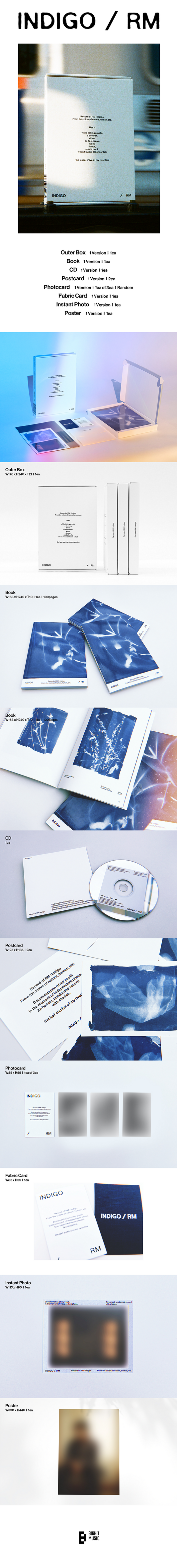 BTS RM - INDIGO 1ER ÁLBUM EN SOLITARIO