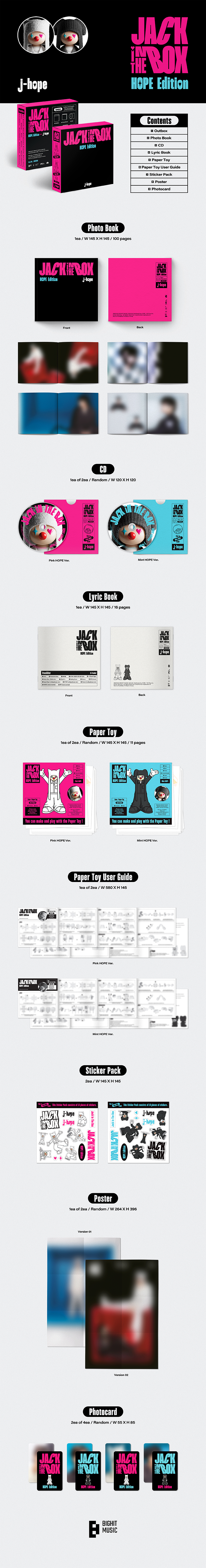 BTS J-HOPE - JACK IN THE BOX 1ST SINGLE ALBUM HOPE EDITION