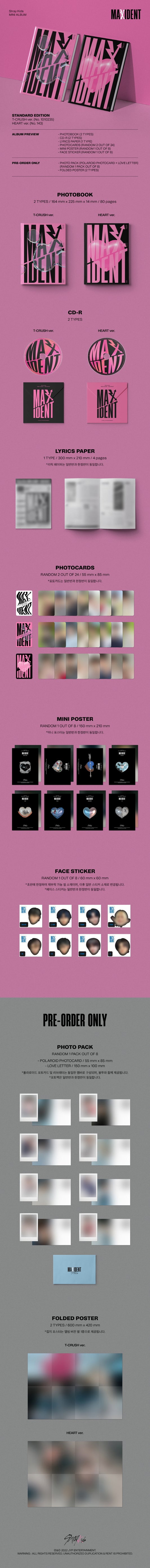 STRAY KIDS - 7TH MINI ALBUM MAXIDENT STANDARD EDITION