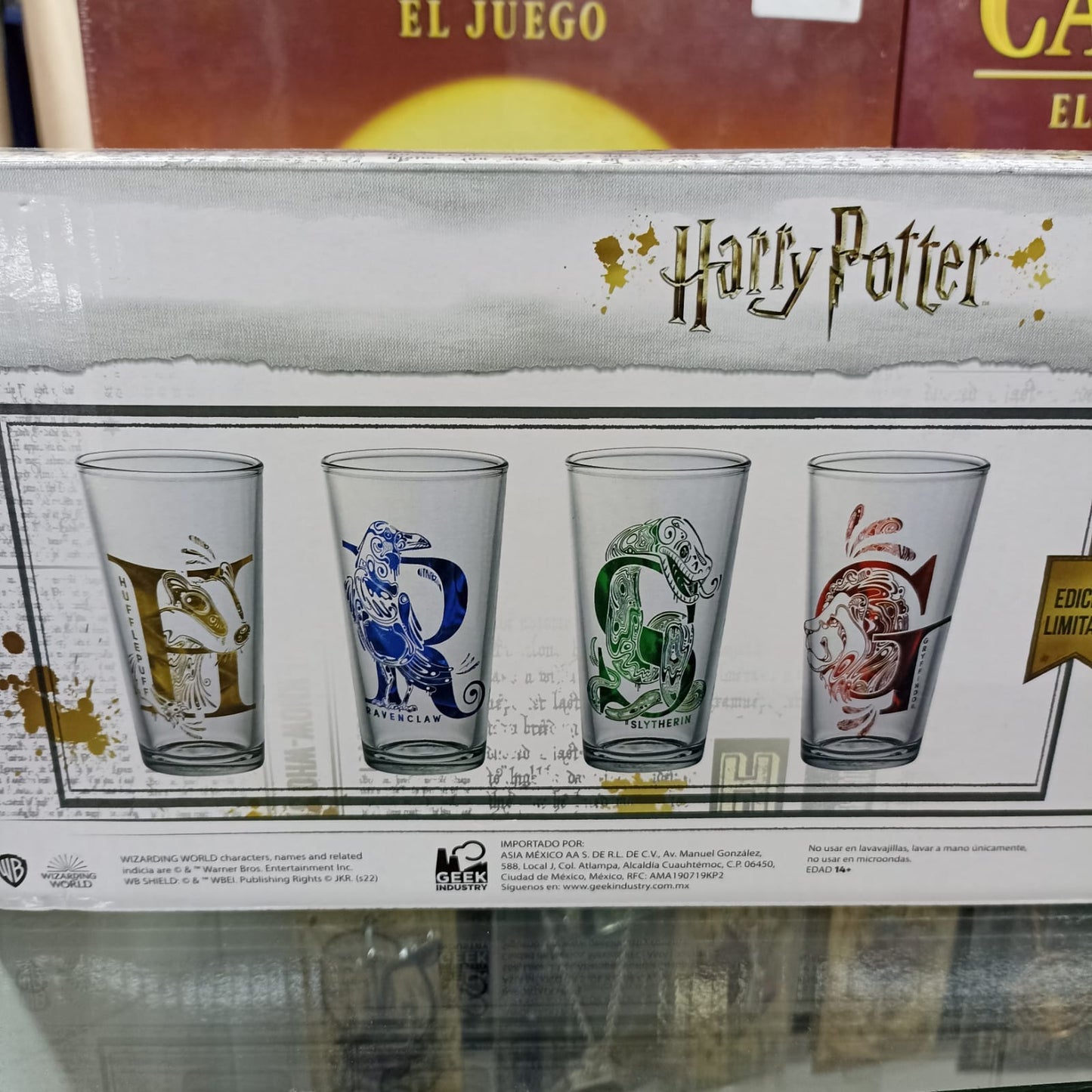 Set de vasos de vidrio harry potter