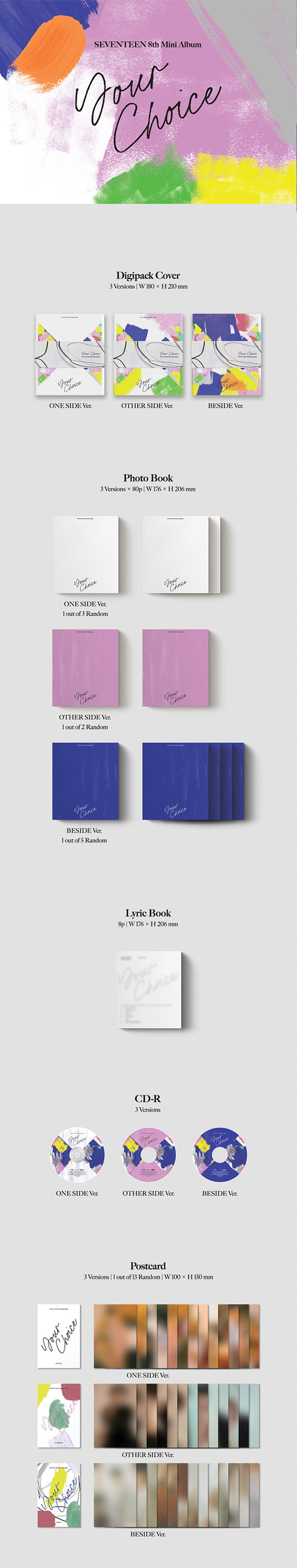 SEVENTEEN YOUR CHOICE 8TH MINI ALBUM