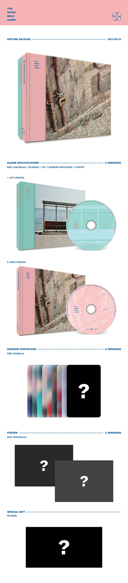 BTS - 2ND SPECIAL ALBUM YOU NEVER WALK ALONE