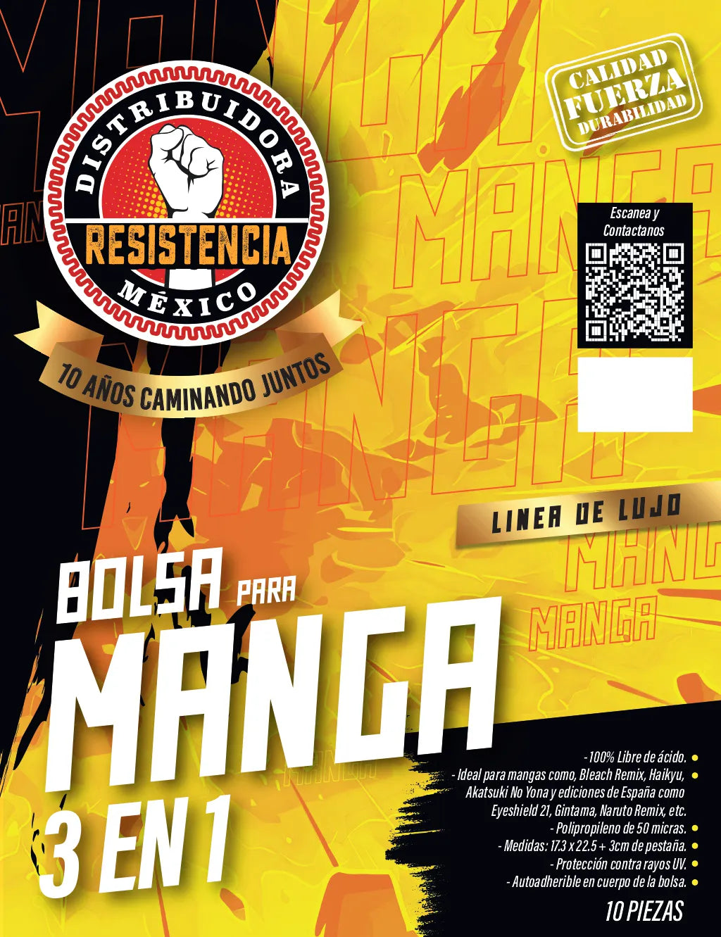 Bolsa Manga 3 en 1 10 pzas