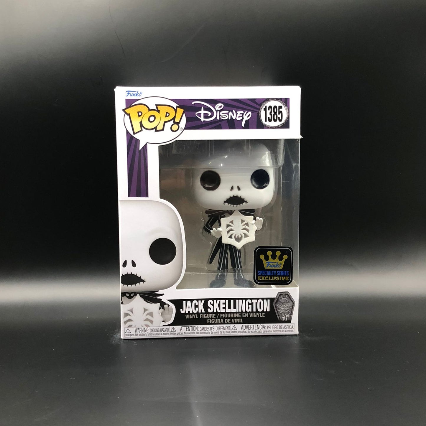 Funko Pop de Jack Skellington de la película "El Extraño Mundo de Jack" de Disney #1385