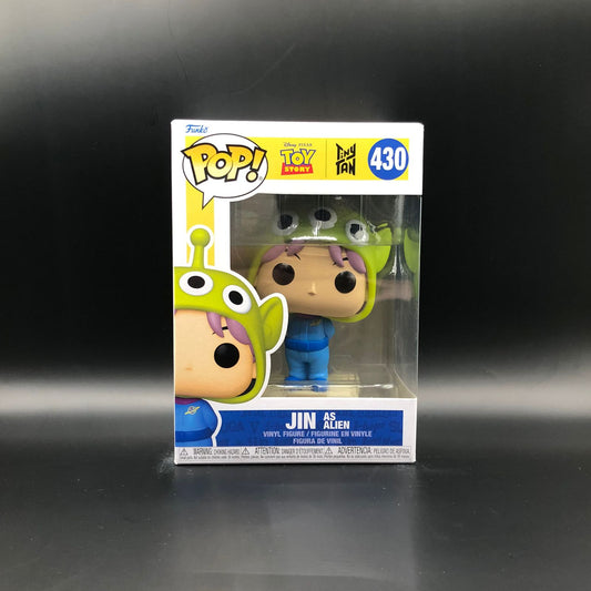 Funko Pop de Jin de BTS, disfrazado como un alien de Toy Story #430