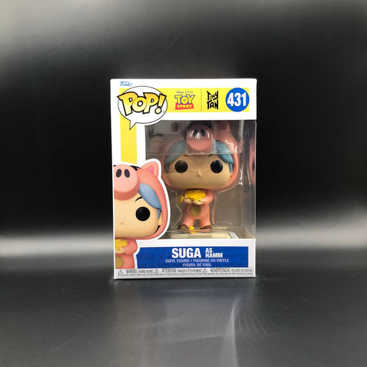 Funko Pop de Suga de BTS vestido como Hamm de Toy Story #431