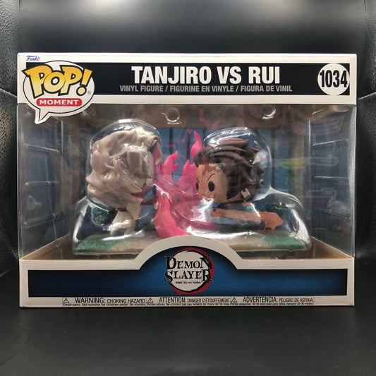 Funko Pop Moment de la serie Demon Slayer, escena de la batalla entre Tanjiro y Rui #1034