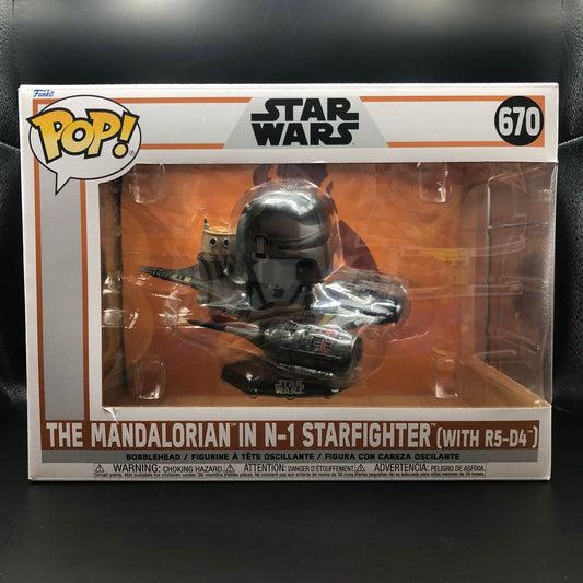 Funko pop Star Wars The Mandalorian in N-1 Starfighter (with R5-D4) #670