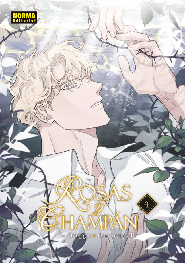 Portada de Rosas y Champaña Volumen 4, manhwa BL en español - Anime Store