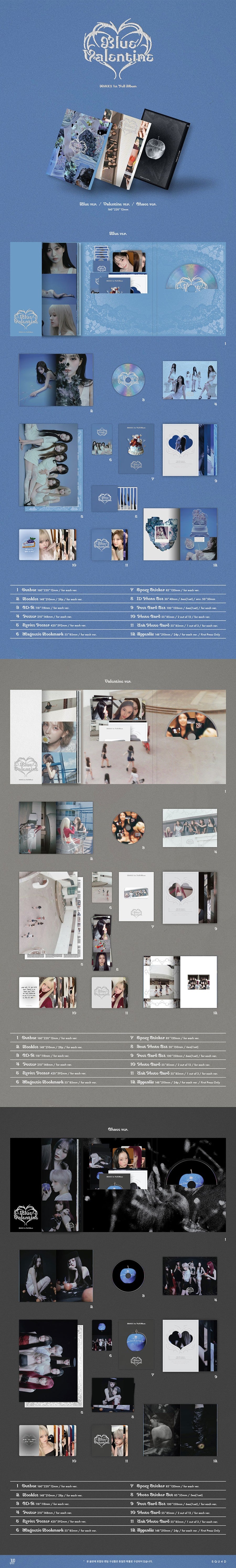 Album Kpop NMIXX — Blue Valentine 1st Álbum Completo Original