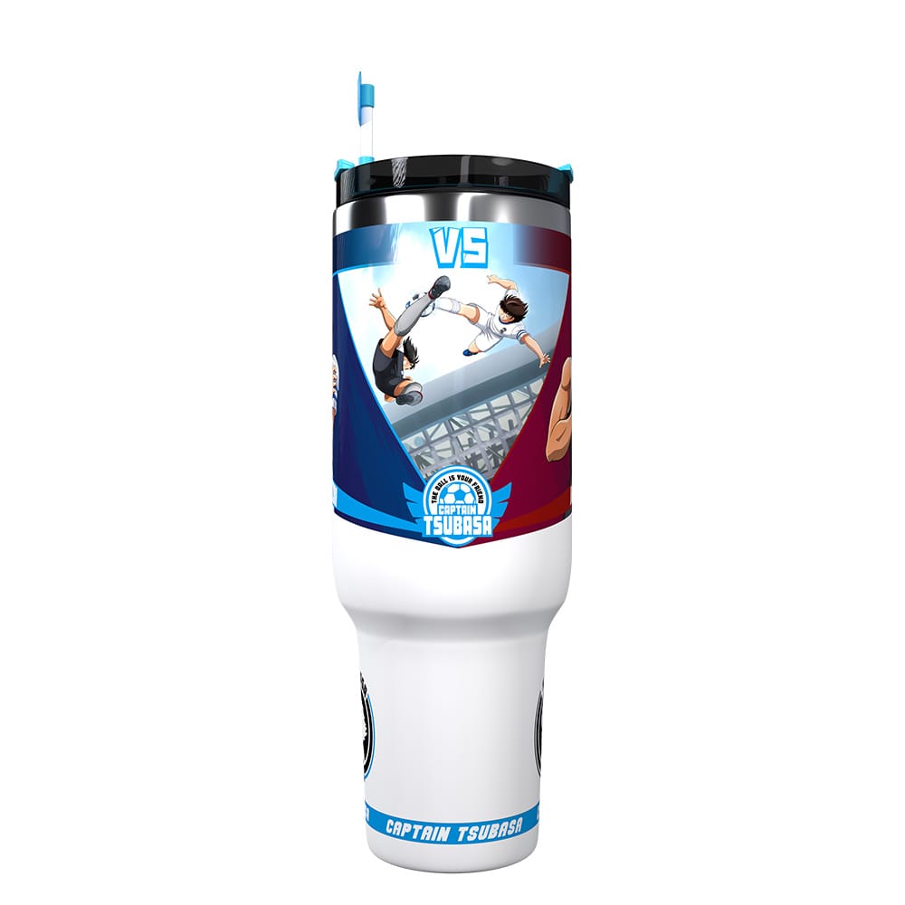 Termo Jumbo Acero inoxidable hermetico 1.1 L-Edicion Limitada-Tsubasa vs Hiuga-Captain tsubasa