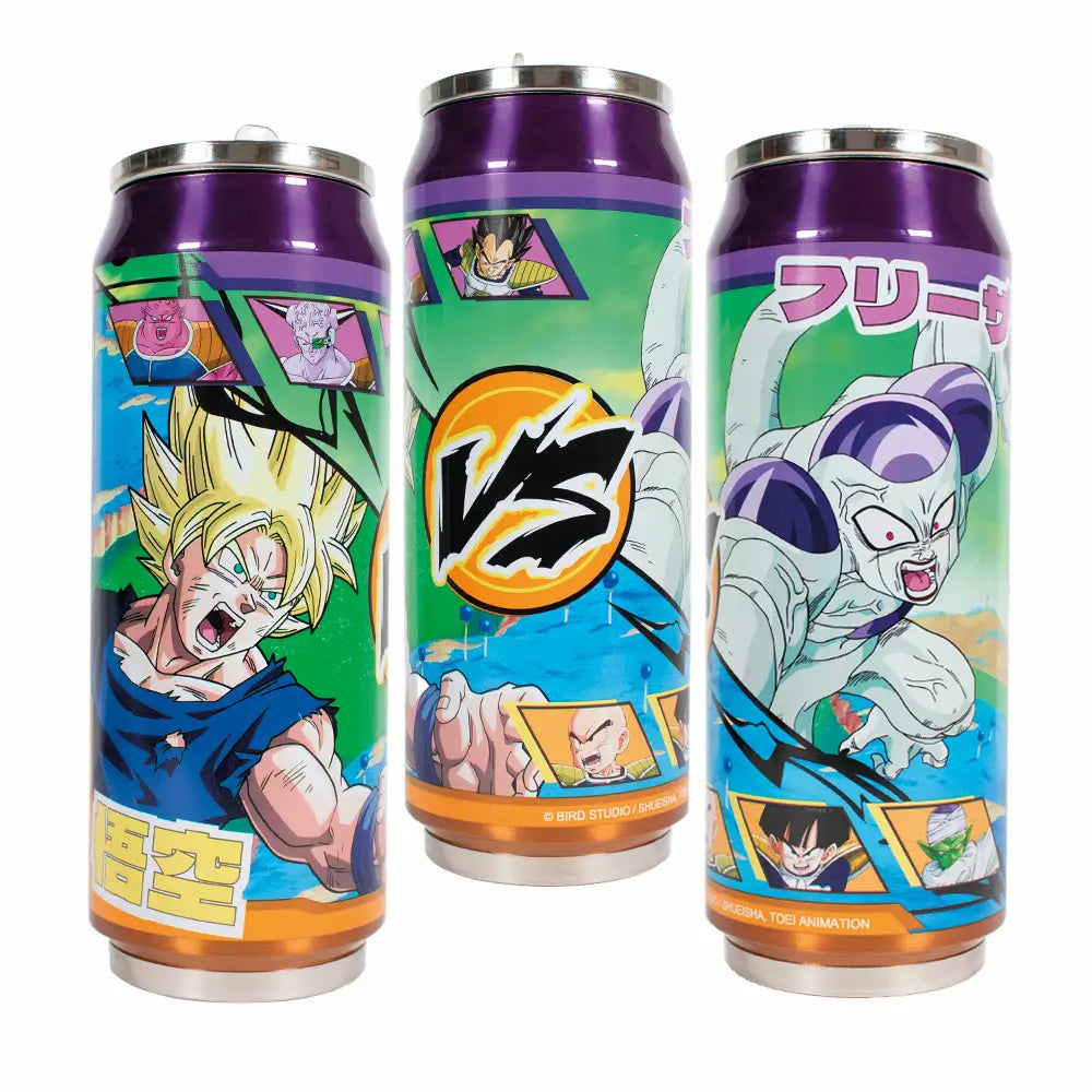 Termo Lata Acero Inoxidable 520 ML-Edicion Limitada- Goku Super Vs Freezer-Dragon Ball