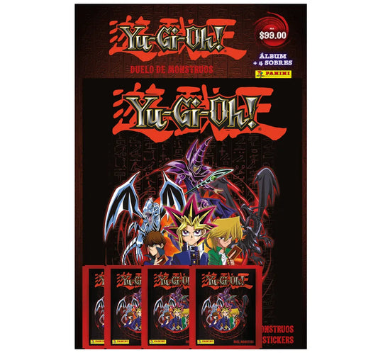 Colección Yi-Gi-Oh!. Álbum Pasta Suave + 4 Sobres