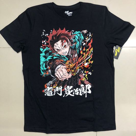 Playera Tajiro katana emblema Rengoku Demon Slayer