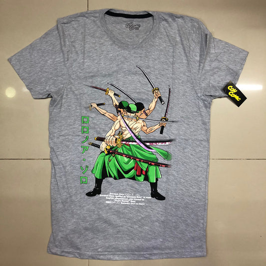 Playera Roronoa Zoro tres katanas One piece