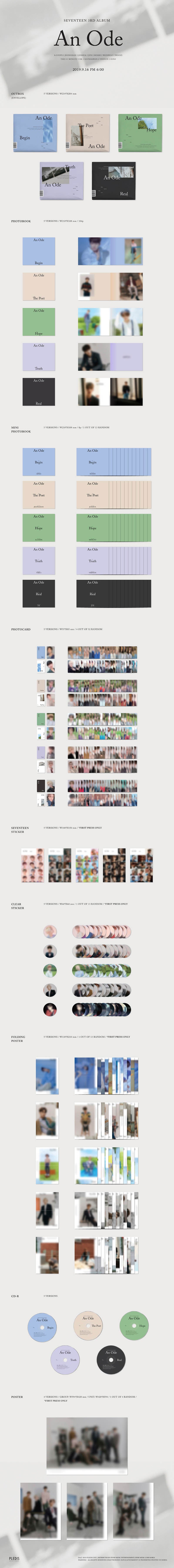 SEVENTEEN AN ODE 3RD ALBUM
