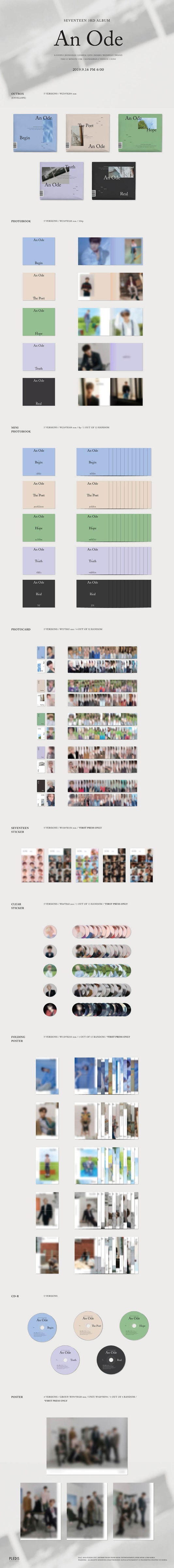 SEVENTEEN AN ODE 3RD ALBUM
