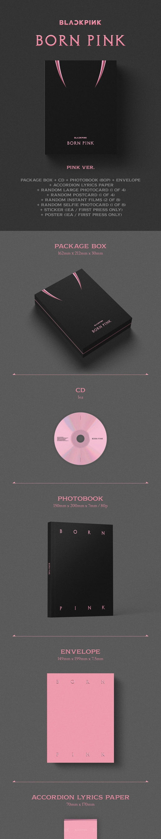 Album Kpop BLACKPINK — BORN PINK 2nd Álbum Completo Original
