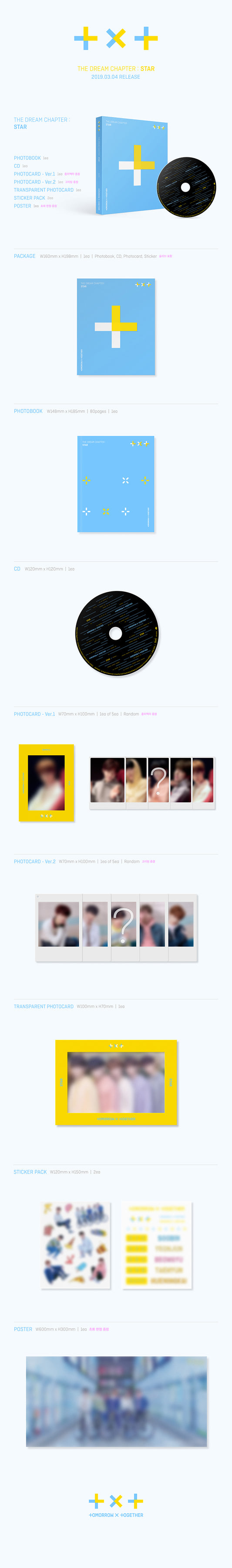 Album Kpop TOMORROW X TOGETHER (TXT) - Debut Album [The Dream Chapter : STAR] Original | Envío a todo México - Anime SM