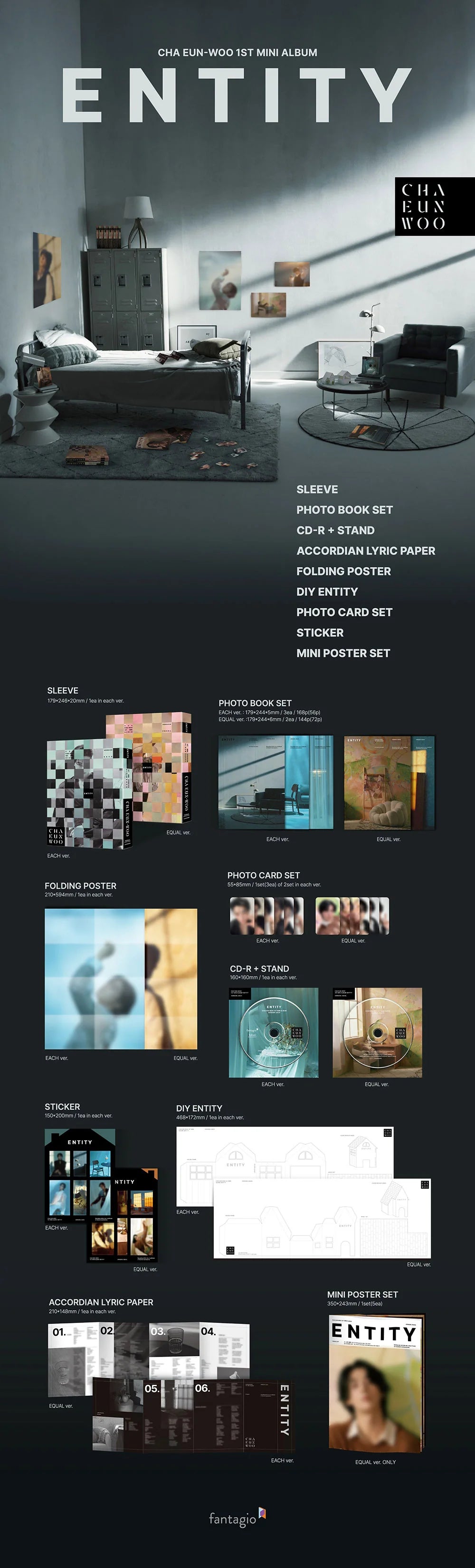 CHA EUNWOO ENTITY 1ST MINI ALBUM