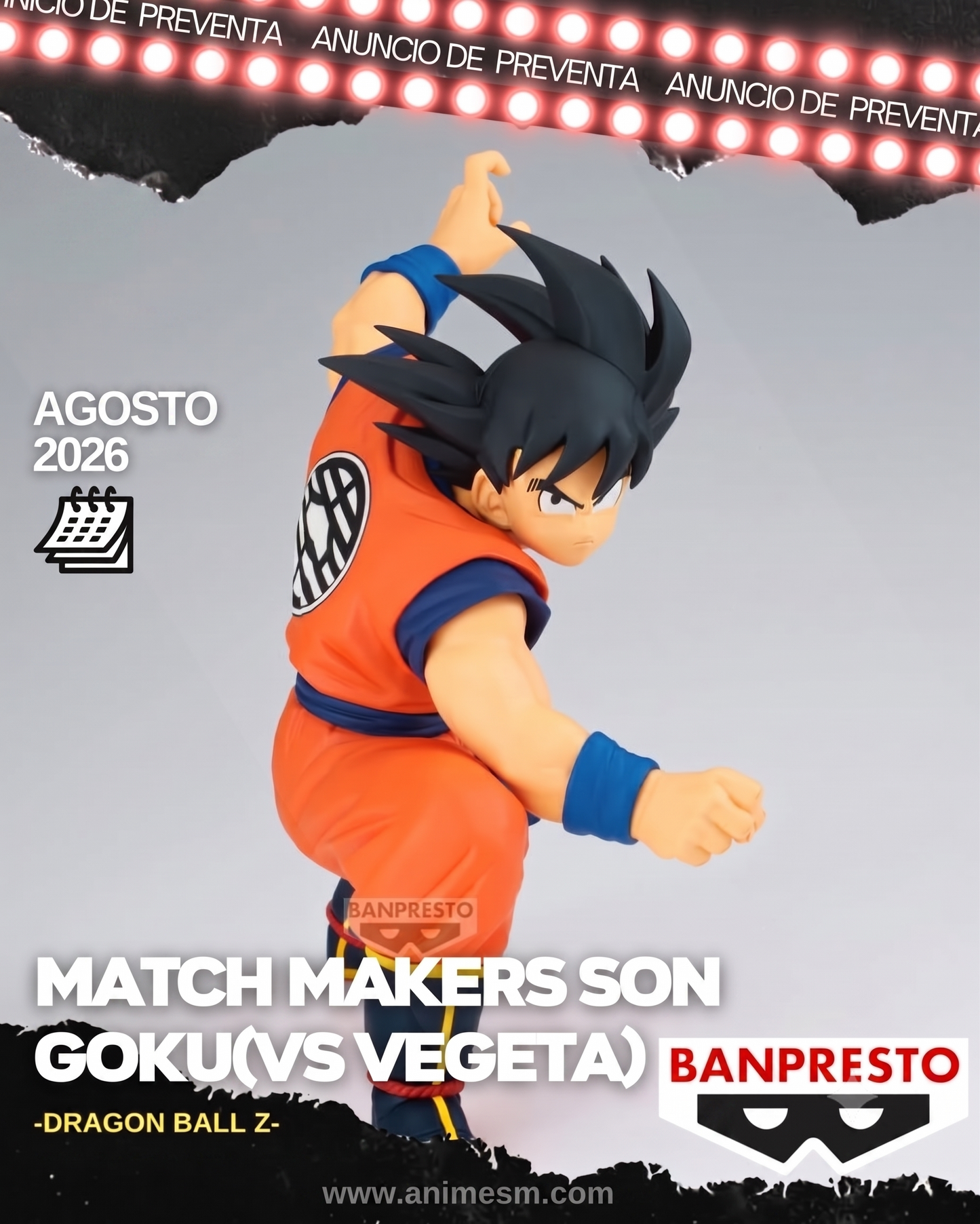 ( APARTADO PREVENTA) DRAGON BALL Z MATCH MAKERS SON GOKU (VS VEGETA)