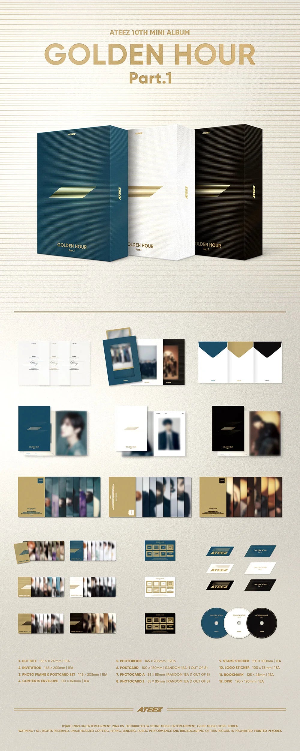 ATEEZ GOLDEN HOUR: PART 1 10TH MINI ALBUM