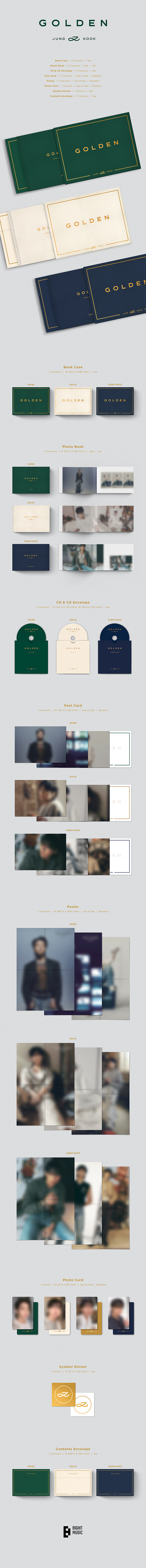 BTS JUNGKOOK - GOLDEN 1ER ÁLBUM SOLITARIO