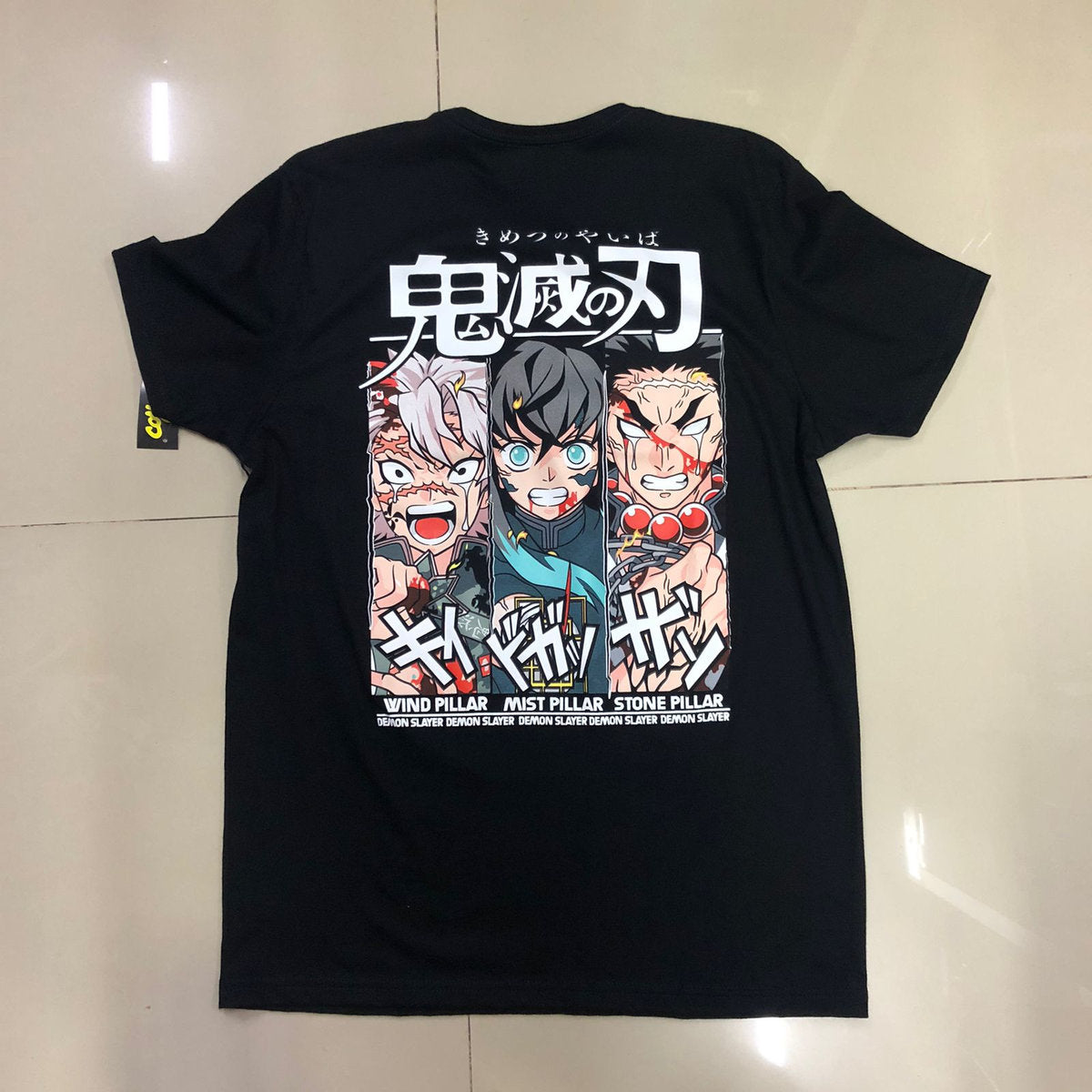 Playera Sanemi, Tokito y Himejima Demon Slayer