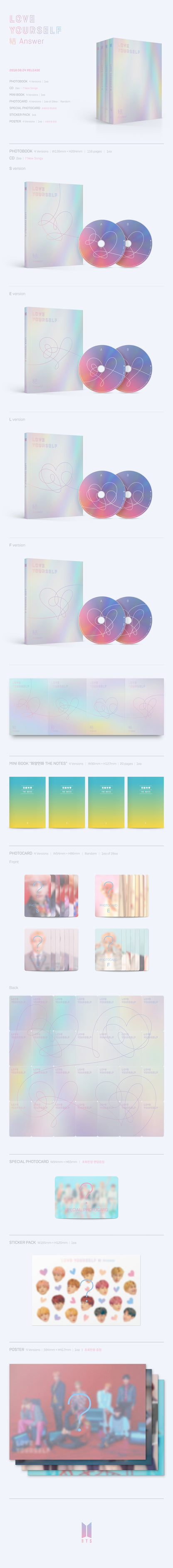 BTS - REPACKAGE ALBUM LOVE YOURSELF 結 ANSWER