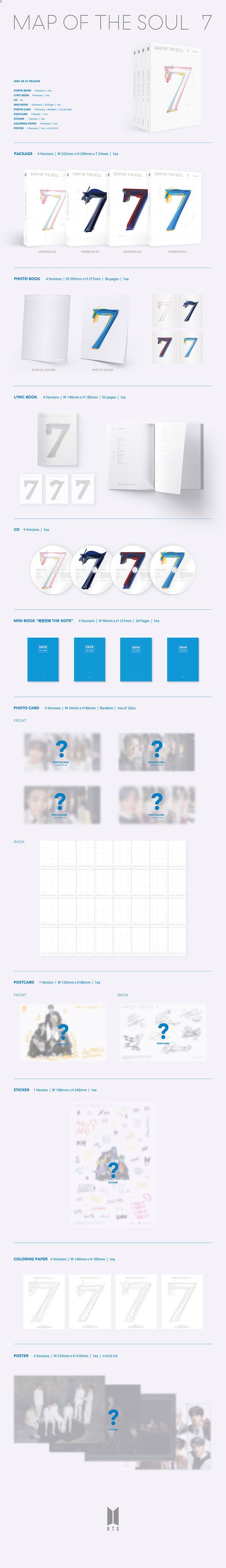 Album [MAP OF THE SOUL : 7] BTS (Random Ver.) Album Original | Envío a todo México - Anime SM