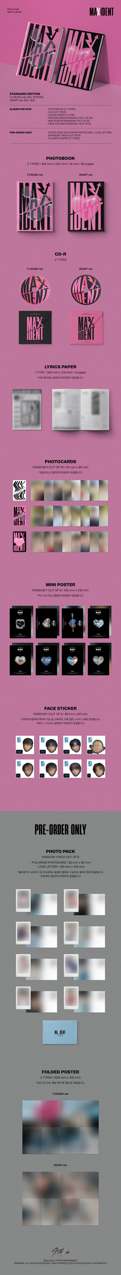 STRAY KIDS - 7TH MINI ALBUM MAXIDENT STANDARD EDITION