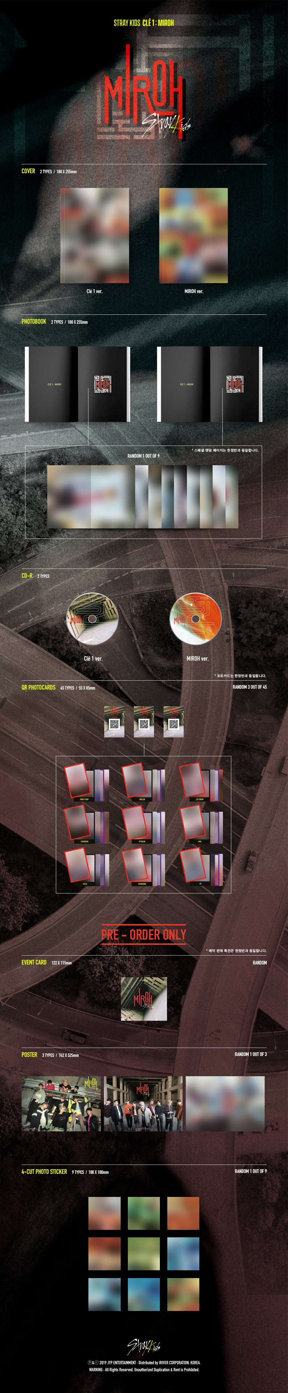 STRAY KIDS - MINI ALBUM - CLE 1 : MIROH