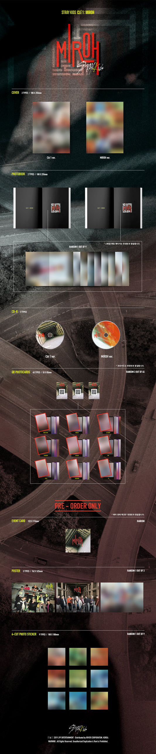 STRAY KIDS - MINI ALBUM - CLE 1 : MIROH