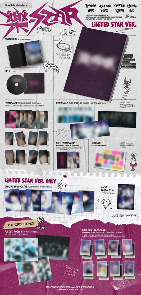 Album Kpop Stray Kids [ROCK STAR 8º Mini Álbum 樂 (Standard Ver.)] Original | Envío a todo México - Anime SM