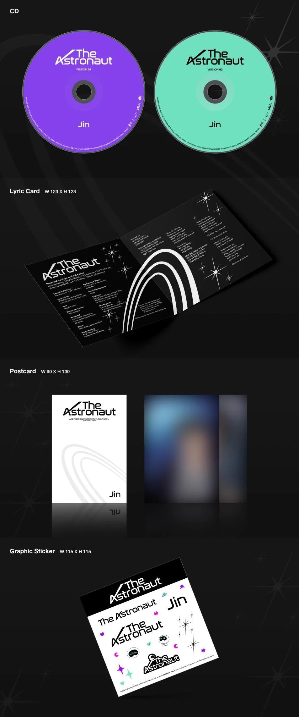 BTS JIN THE ASTRONAUT 1ST SINGLE ALBUM STANDARD VER.