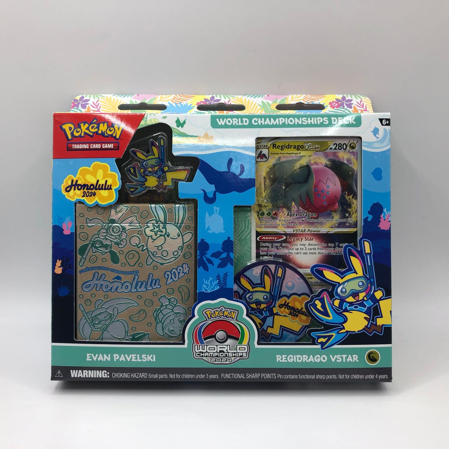 Baraja de Campeonatos Mundiales de TCG Pokémon 2024 EVAN PAVELSKI REGIDRAGO VSTAR