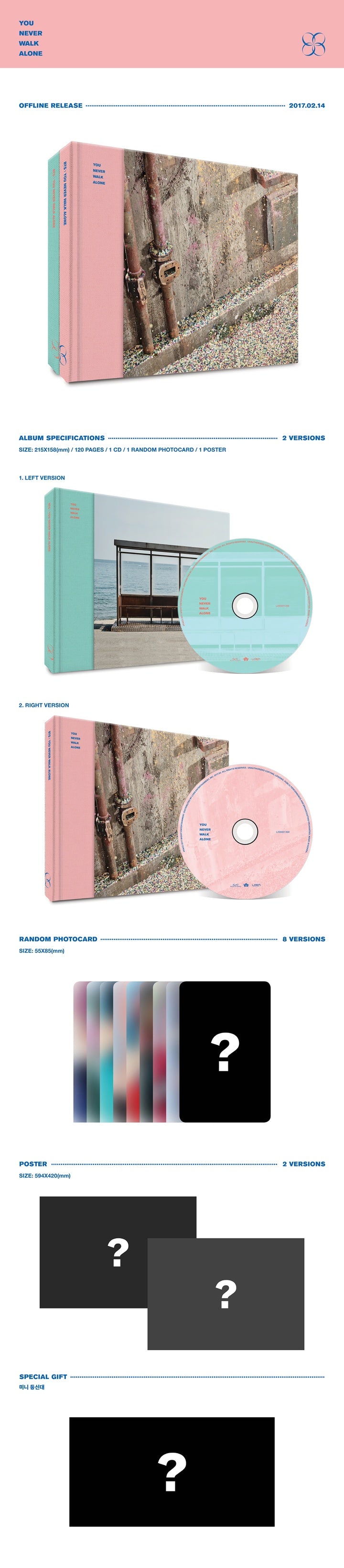 BTS - 2ND SPECIAL ALBUM YOU NEVER WALK ALONE
