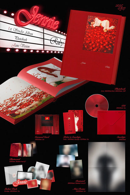 Álbum K-Pop Jennie - Ruby ver. Jane Rojo (1st Studio Album) Original | Envío a todo México - Anime SM