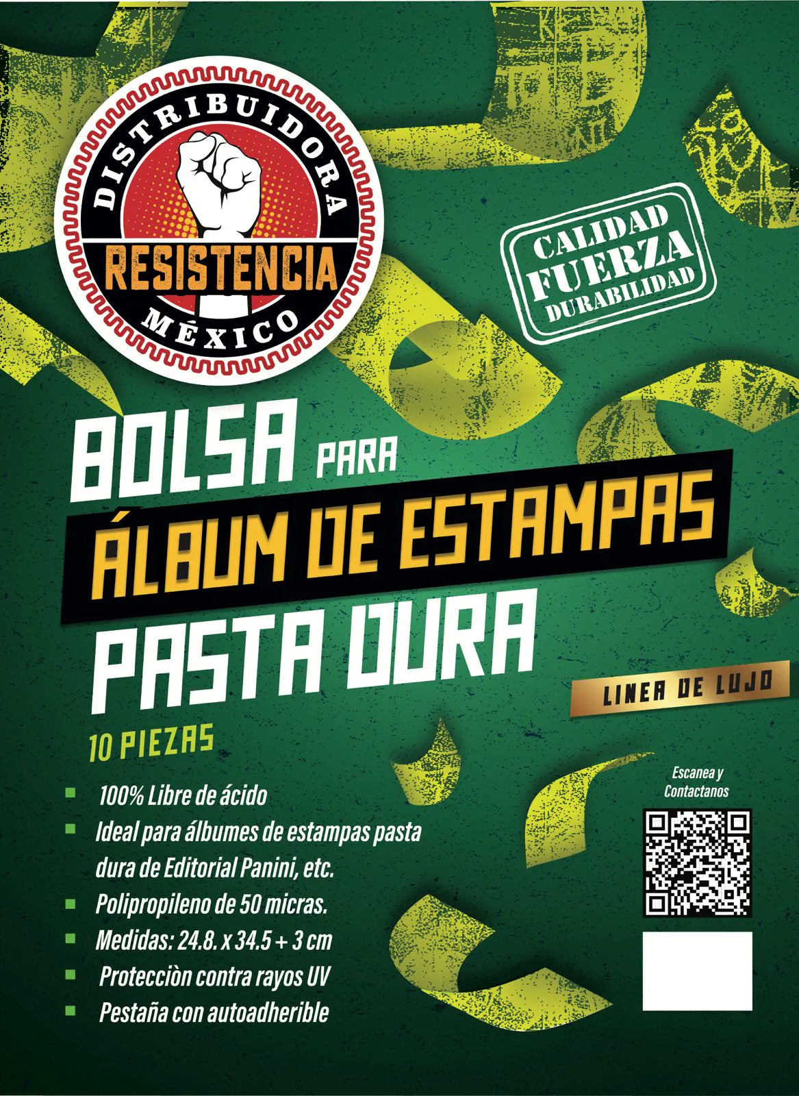 Bolsa Álbum de Estampas Pasta Dura 10 piezas