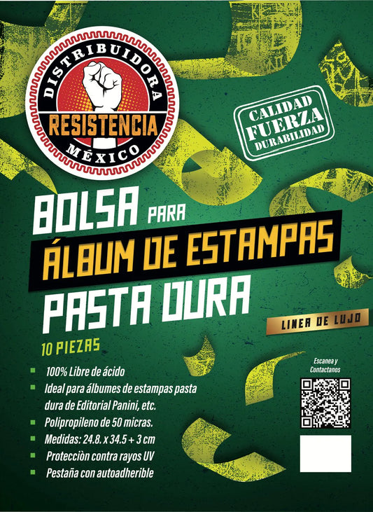 Bolsa Álbum de Estampas Pasta Dura 10 piezas