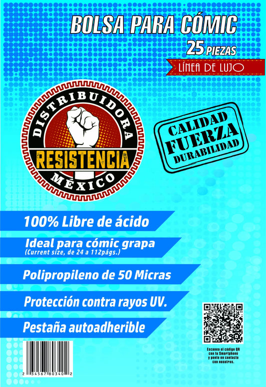 Bolsa Cómic Lujo 25 piezas
