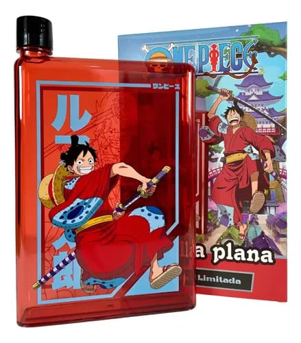 Botella Plana Coleccionable - Edición Limitada - Luffy Wano - One Piece