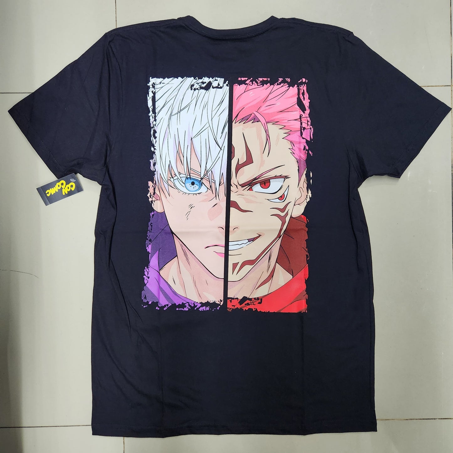 Playera Gojo y Sukuna Mitad Jujutsu Kaisen