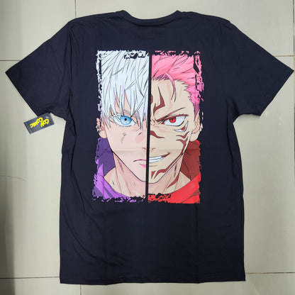 Playera Gojo y Sukuna Mitad Jujutsu Kaisen