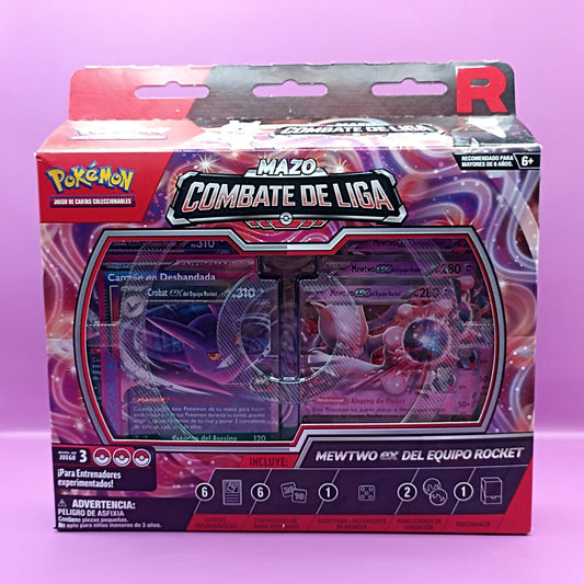 TCG Pokemon Mazo Combate de Liga Mewtwo ex del Equipo Rocket (Español)